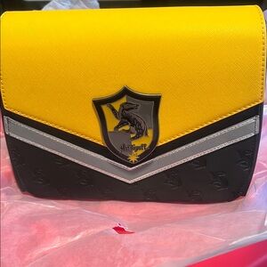Yellow and Black Hogwarts Crest Bag